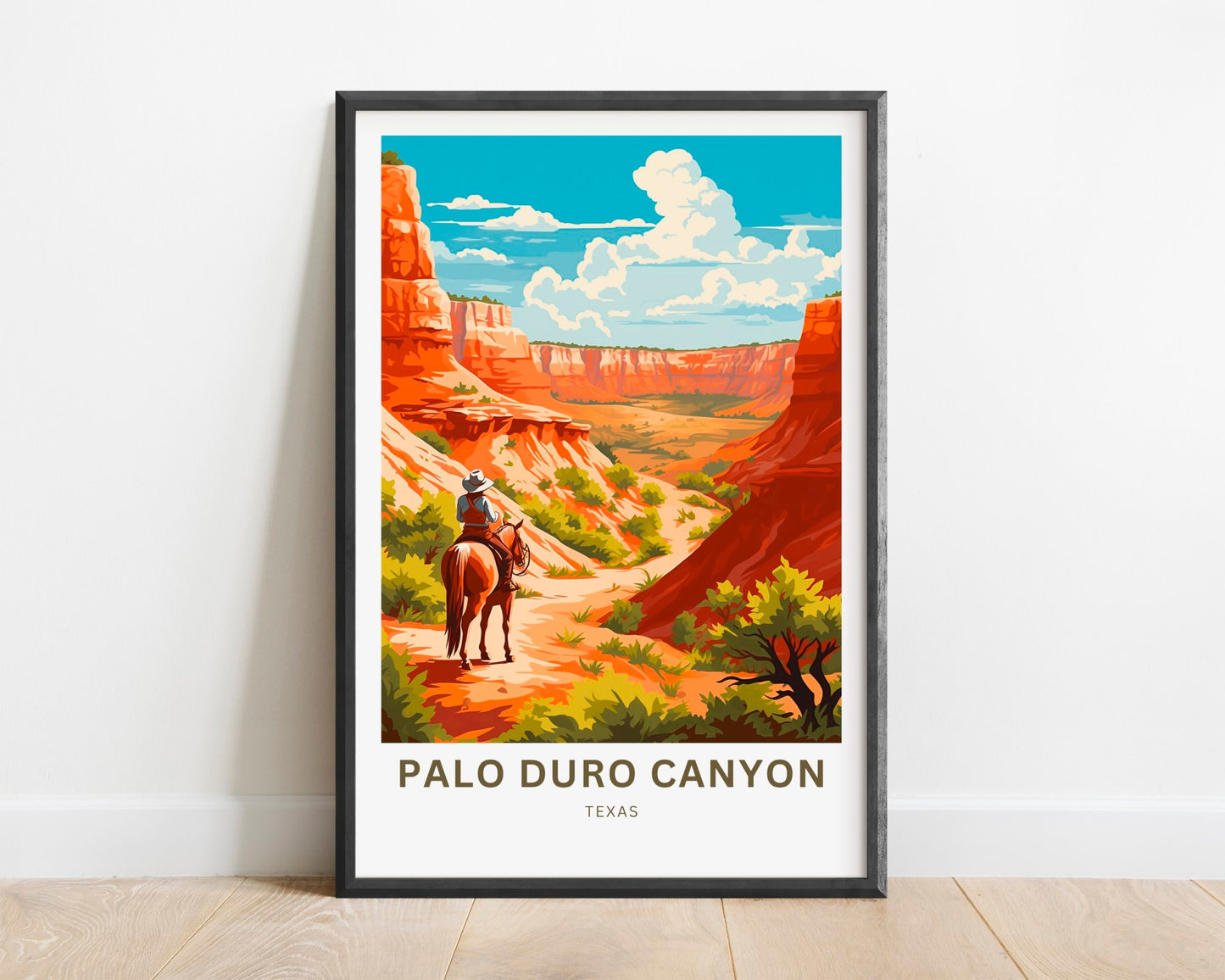 Palo Duro Canyon Travel Print - Palo Duro Canyon poster, State Park Wall Art, Texas Framed present, Gift United States Present, Custom Text - TravelTreasureCo