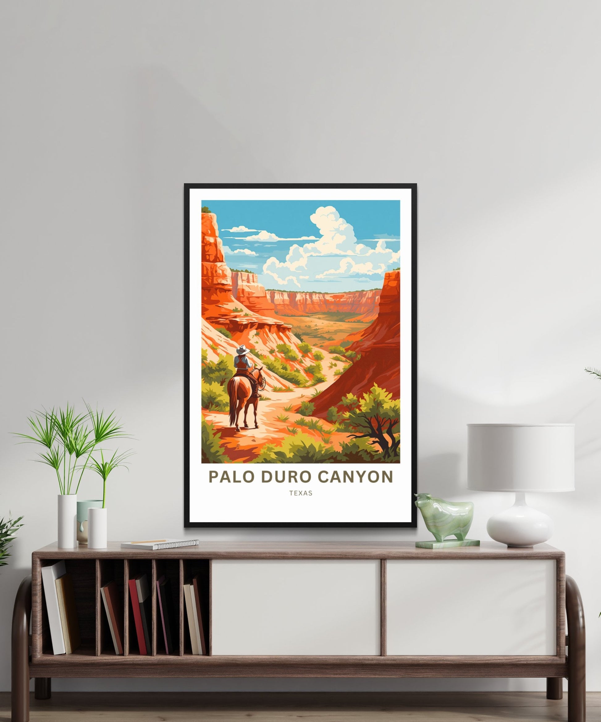 Palo Duro Canyon Travel Print - Palo Duro Canyon poster, State Park Wall Art, Texas Framed present, Gift United States Present, Custom Text - TravelTreasureCo