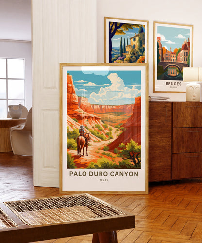 Palo Duro Canyon Travel Print - Palo Duro Canyon poster, State Park Wall Art, Texas Framed present, Gift United States Present, Custom Text - TravelTreasureCo