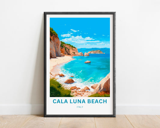 Cala Luna Travel Print - Cala Luna poster, Italy Wall Art, Framed present, Gift Italy Present - TravelTreasureCo