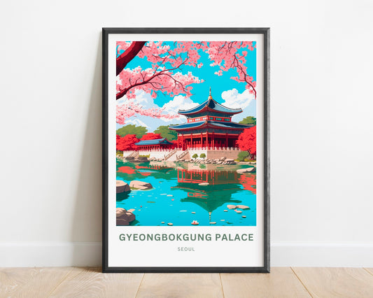 Gyeongbokgung Palace Travel Print - Gyeongbokgung Palace poster, Seoul Wall Art, Framed present, Gift South Korea Present, Custom art - TravelTreasureCo