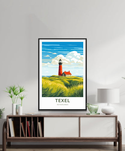 Texel Travel Print - Texel Travel poster, Netherlands Wall Art, Framed present, Gift Netherlands Present - TravelTreasureCo