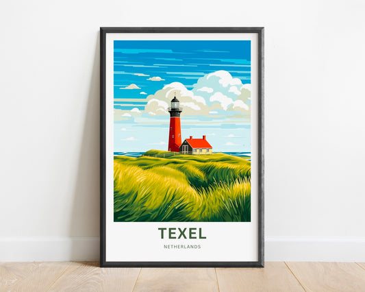 Texel Travel Print - Texel Travel poster, Netherlands Wall Art, Framed present, Gift Netherlands Present - TravelTreasureCo