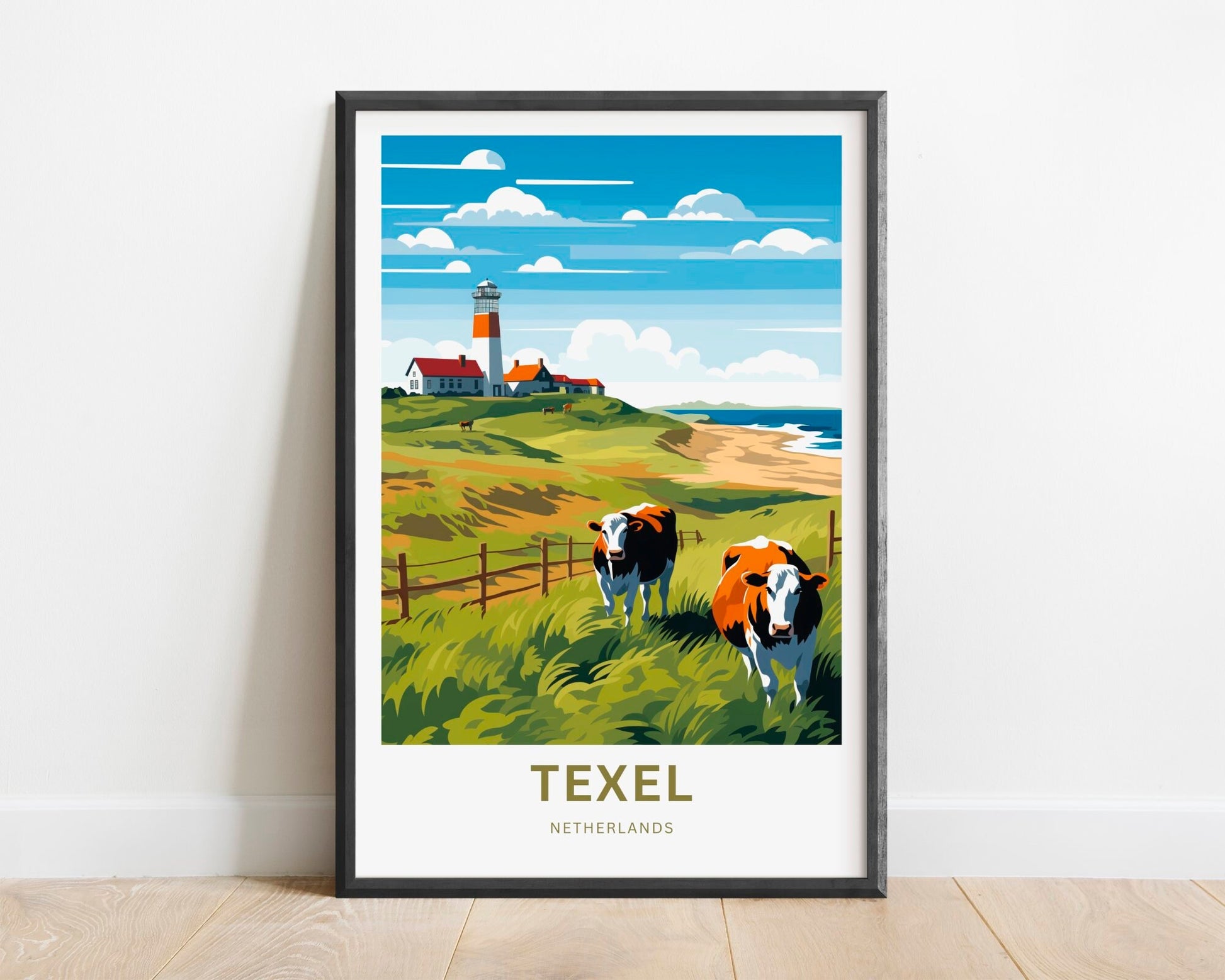 Texel Travel Print - Texel Travel poster, Netherlands Wall Art, Framed present, Gift Netherlands Present - TravelTreasureCo