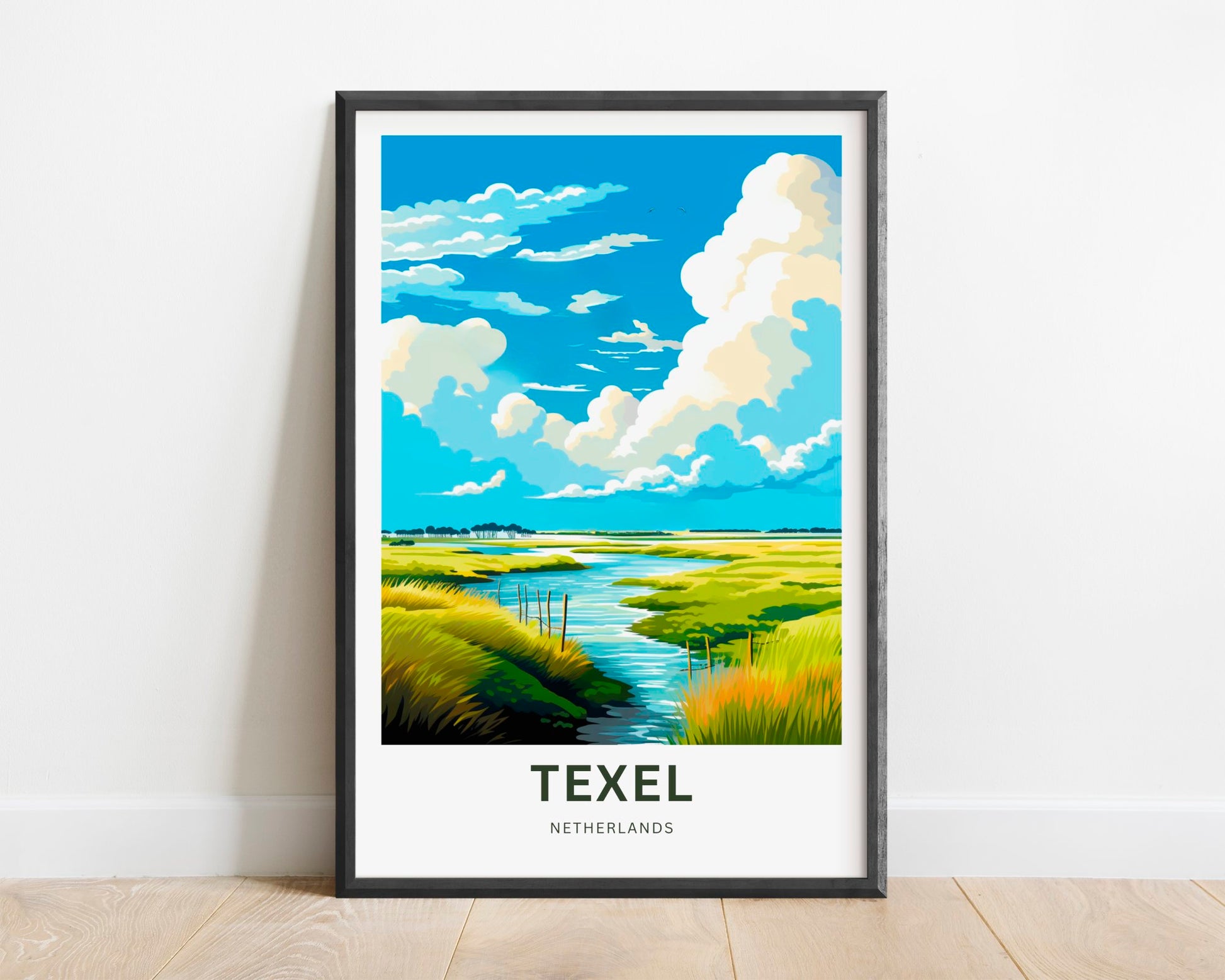 Texel Travel Print - Texel Travel poster, Netherlands Wall Art, Framed present, Gift Netherlands Present - TravelTreasureCo