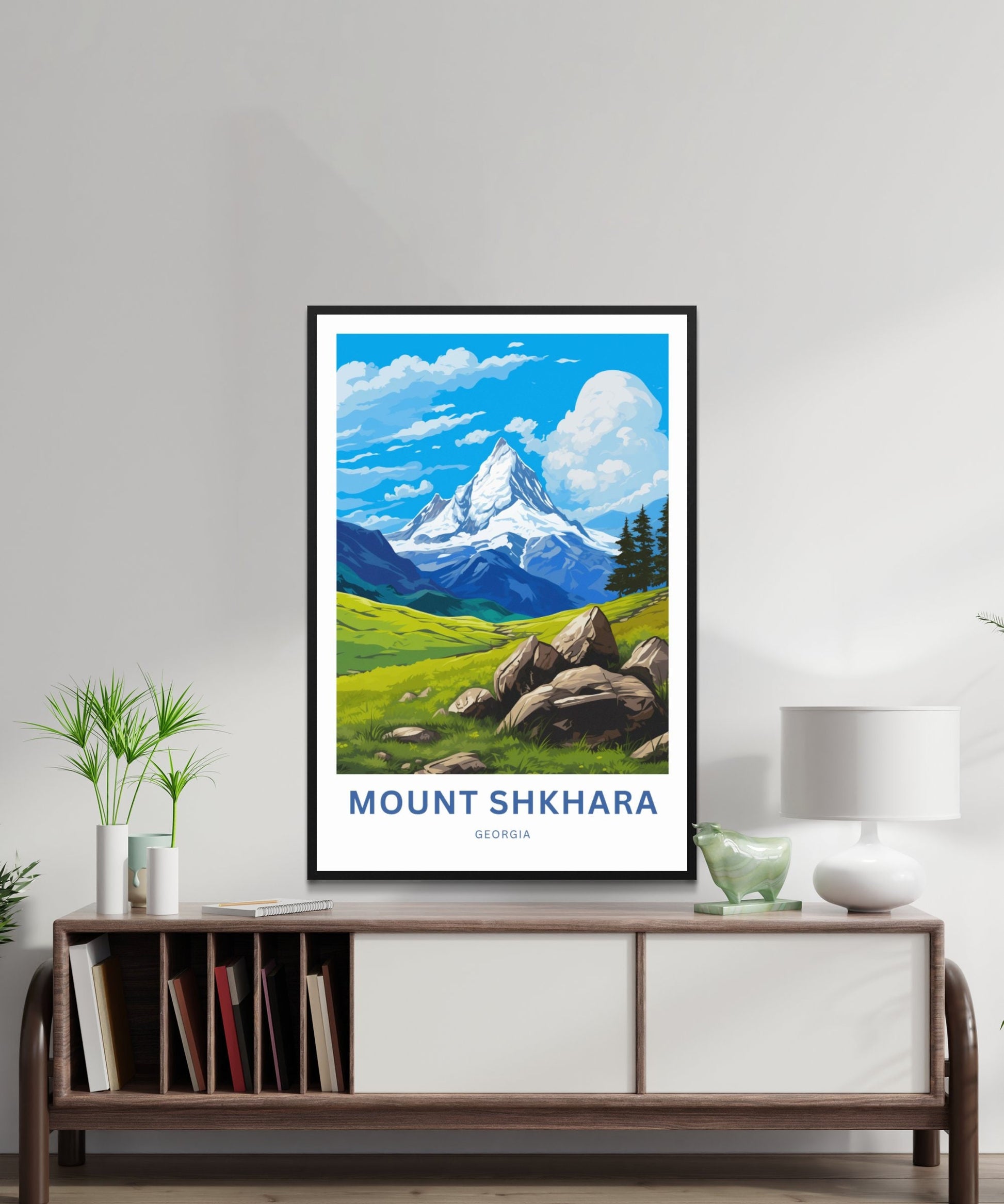 Mount Shkhara Travel Print - Mount Shkhara poster, Georgia, Russia Wall Art, Framed present, Gift Russia Present - TravelTreasureCo