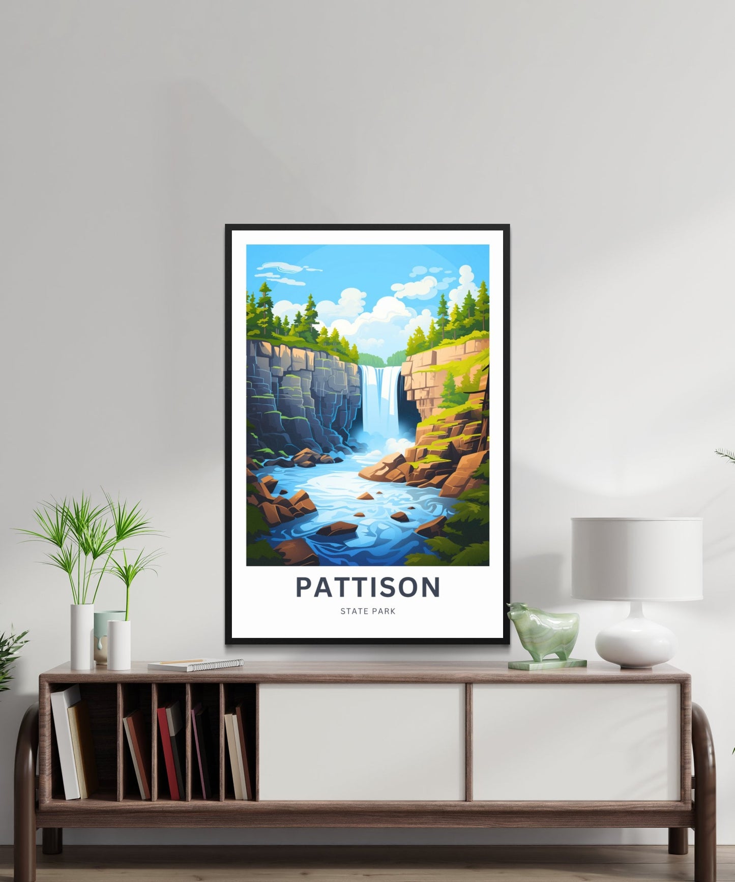 Pattison State Park Travel Print - Pattison State Park poster, Wisconsin Wall Art, Framed present, Gift United States Present - TravelTreasureCo