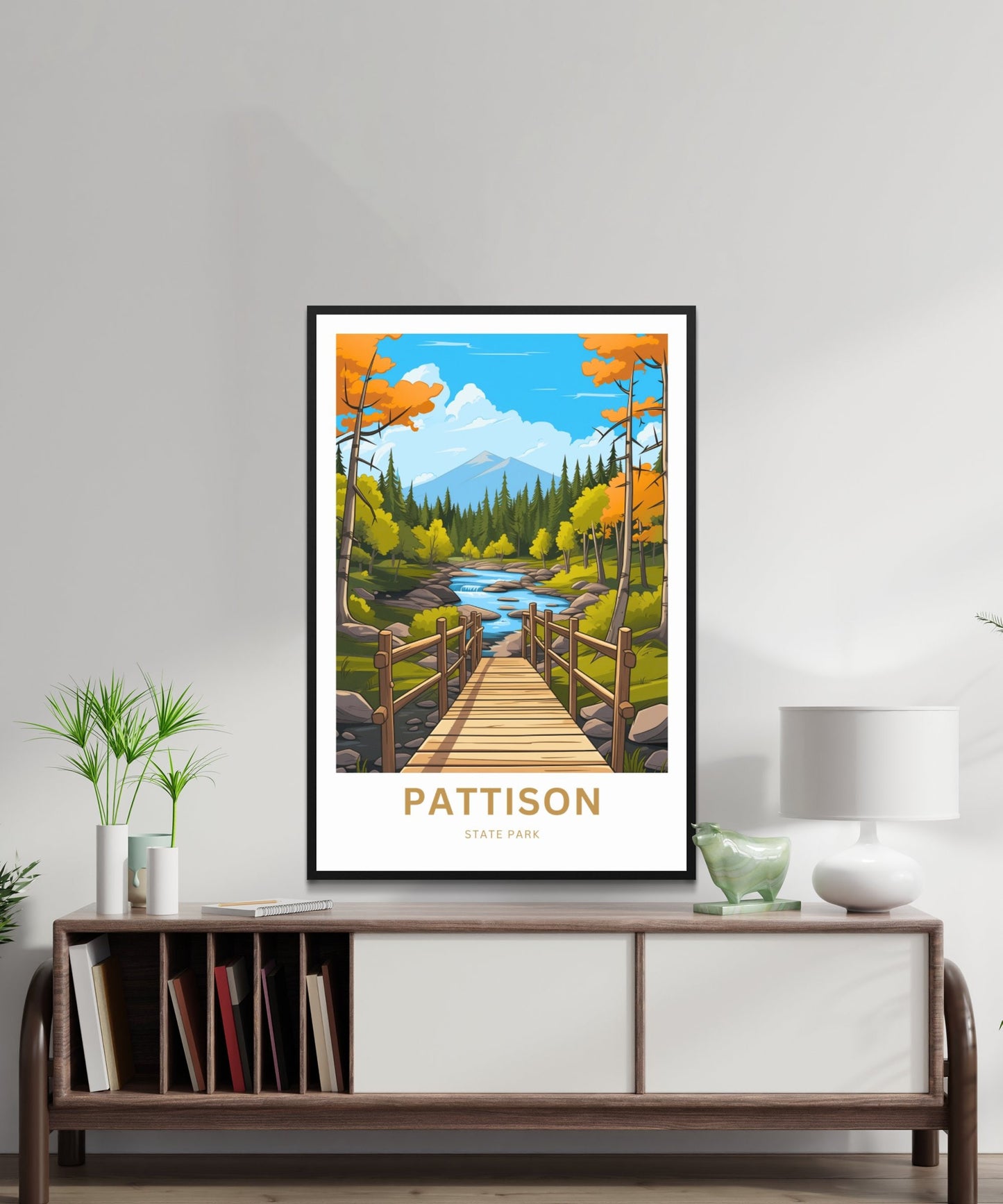 Pattison State Park Travel Print - Pattison State Park poster, Wisconsin Wall Art, Framed present, Gift United States Present - TravelTreasureCo