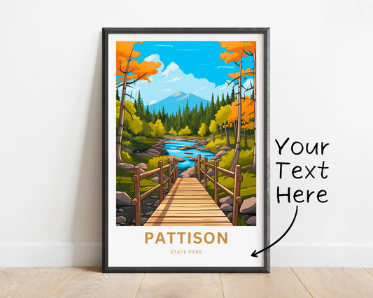 Pattison State Park Travel Print - Pattison State Park poster, Wisconsin Wall Art, Framed present, Gift United States Present - TravelTreasureCo