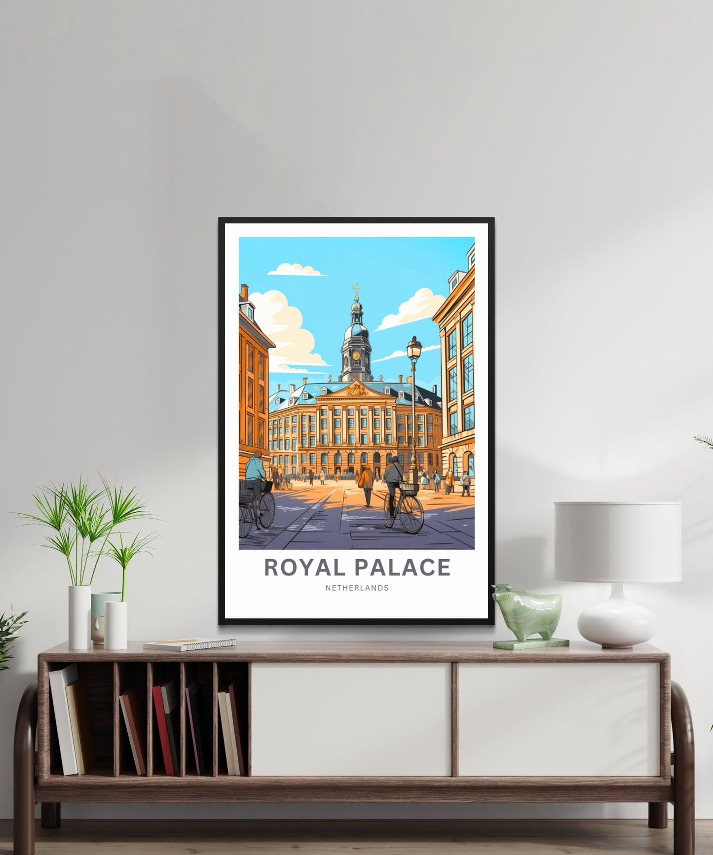 Royal Palace Travel Print - Royal Palace Travel poster, Amsterdam Wall Art, Wall Decor, Framed present, Gift Netherlands Present - TravelTreasureCo