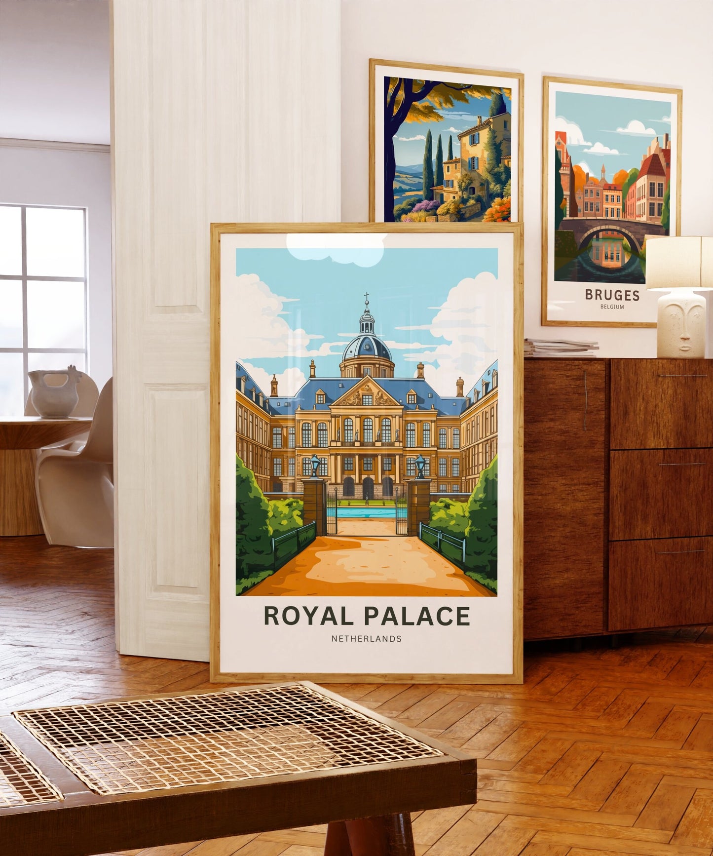 Royal Palace Travel Print - Royal Palace Travel poster, Amsterdam Wall Art, Wall Decor, Framed present, Gift Netherlands Present - TravelTreasureCo