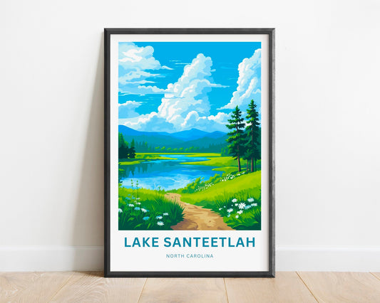 Lake Santeetlah Print - Lake Santeetlah poster, North Carolina Wall Art, Framed present, Gift United States Present - TravelTreasureCo