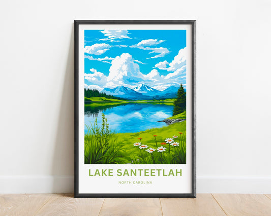 Lake Santeetlah Print - Lake Santeetlah poster, North Carolina Wall Art, Framed present, Gift United States Present - TravelTreasureCo