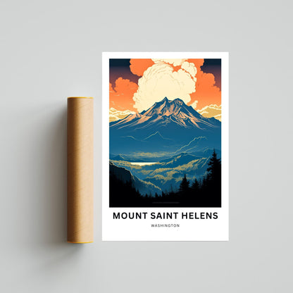 Mount St. Helens Travel Poster