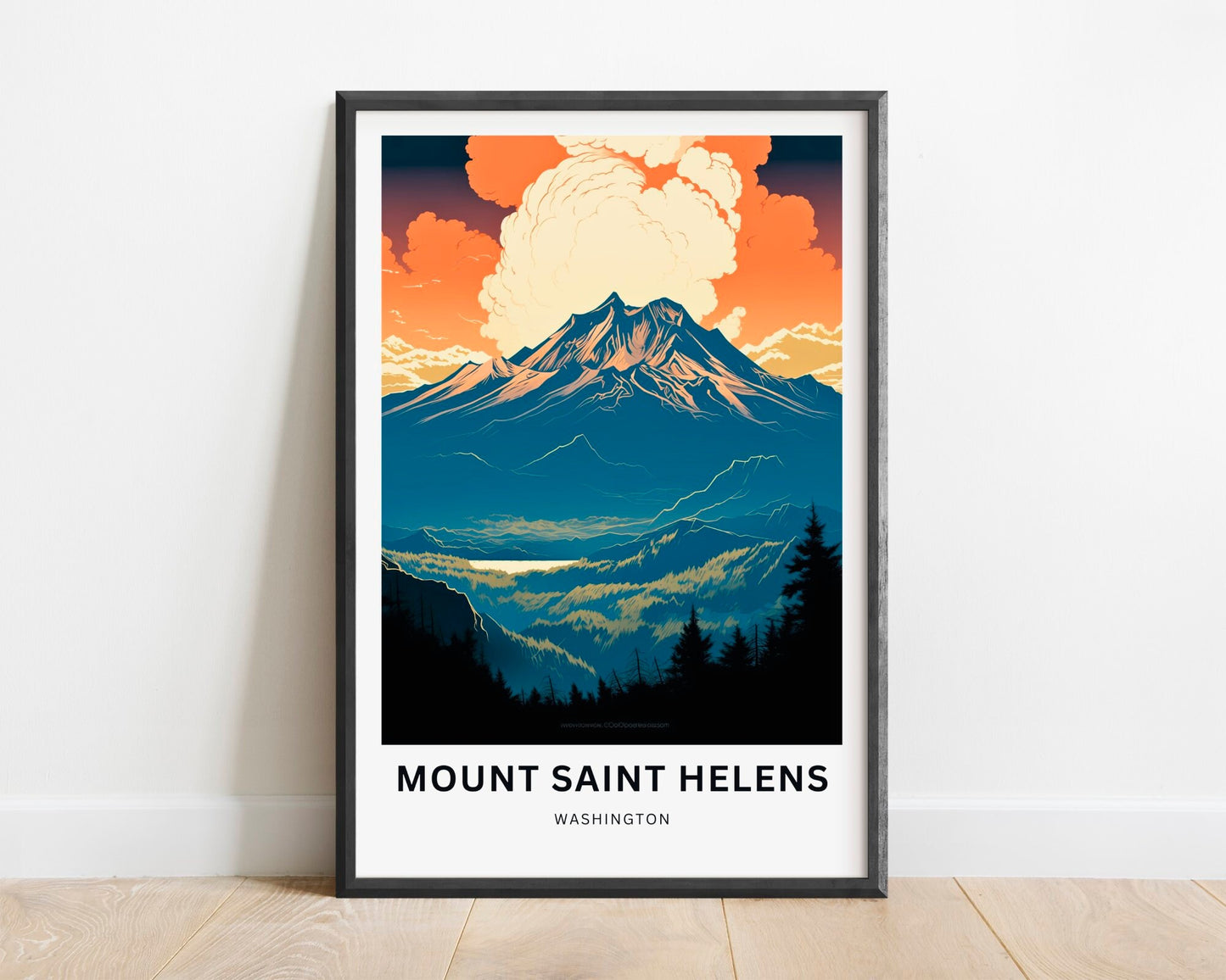 Mount St. Helens Travel Poster