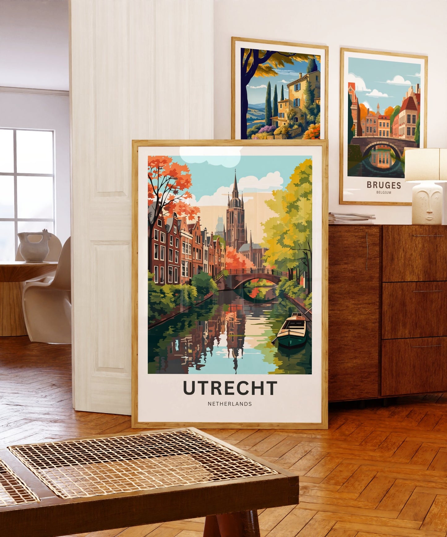 Utrecht Travel Print - Utrecht poster, Netherlands Wall Art, Framed present, Gift Netherlands Present, Customized Your Text - TravelTreasureCo