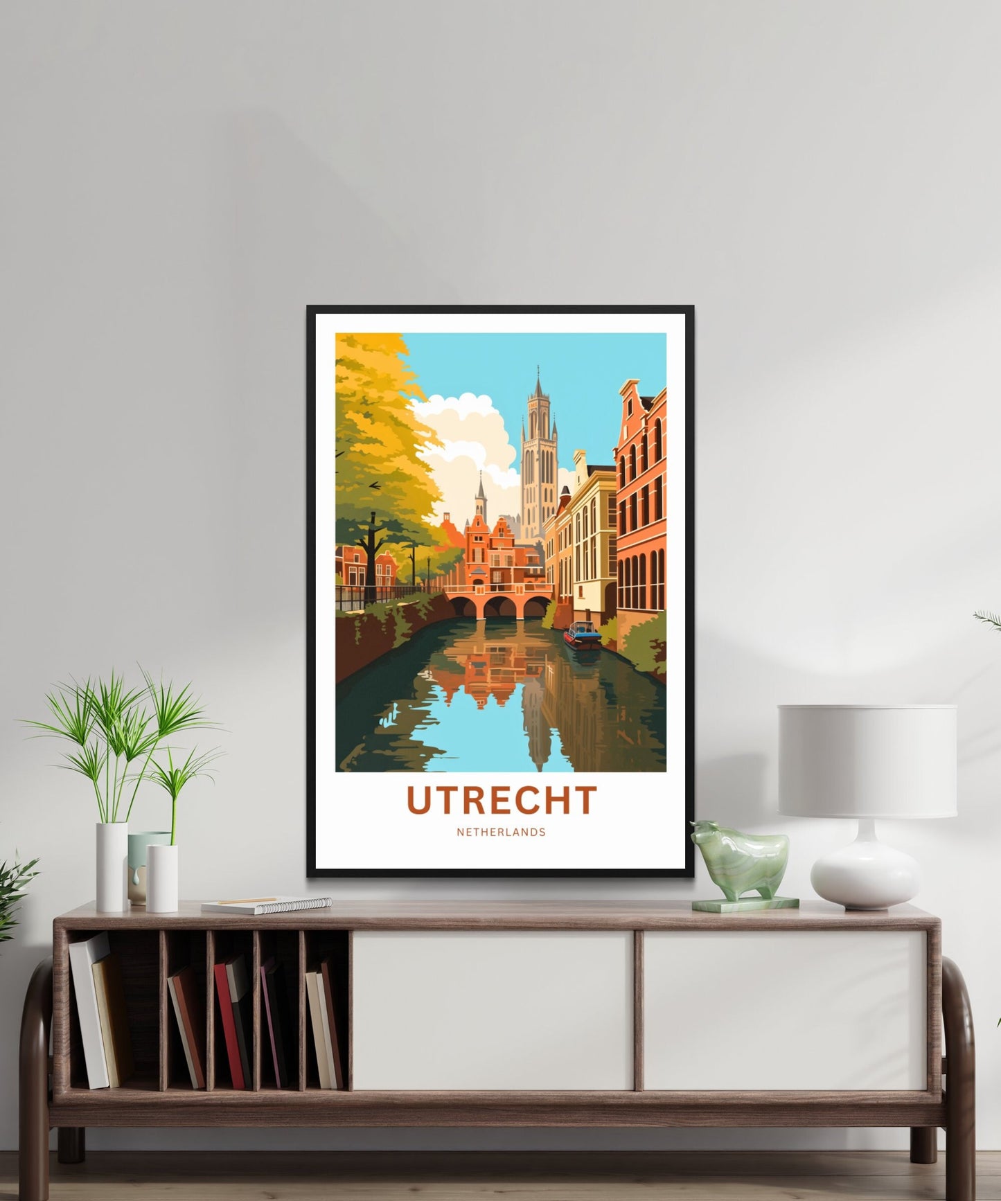 Utrecht Travel Print - Utrecht poster, Netherlands Wall Art, Framed present, Gift Netherlands Present, Customized Your Text - TravelTreasureCo