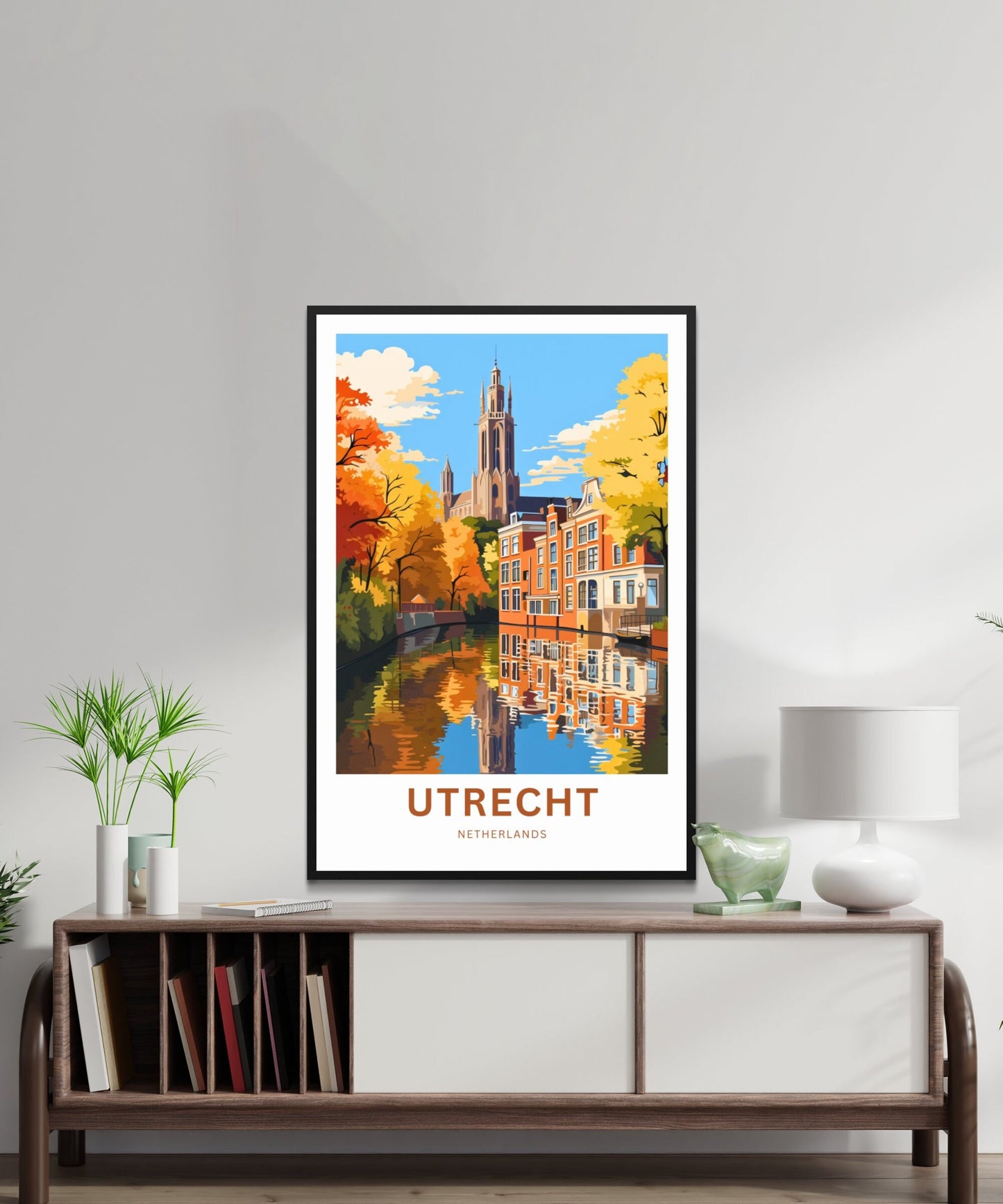 Utrecht Travel Print - Utrecht poster, Netherlands Wall Art, Framed present, Gift Netherlands Present, Customized Your Text - TravelTreasureCo