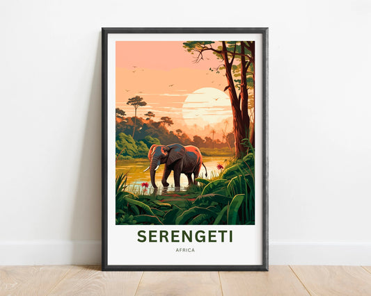 Serengeti Travel Poster