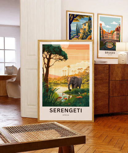 Serengeti Travel Poster