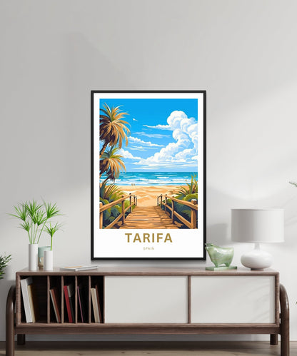 Tarifa Travel Print - Tarifa Travel poster, Spain Wall Art, Wall Decor, Framed present, Gift Spain Present - TravelTreasureCo