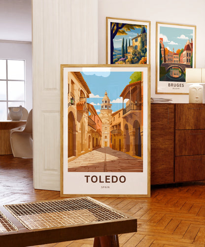 Toledo Travel Print - Toledo poster, Spain Wall Art, Wall Decor, Framed present, Gift Spain Present - TravelTreasureCo