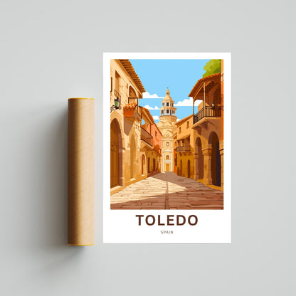 Toledo Travel Print - Toledo poster, Spain Wall Art, Wall Decor, Framed present, Gift Spain Present - TravelTreasureCo