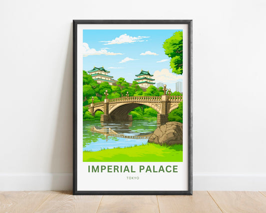 Imperial Palace Travel Print - Imperial Palace poster, Japan Wall Art, Framed present, Gift Japan Present Decor, Custom Text - TravelTreasureCo
