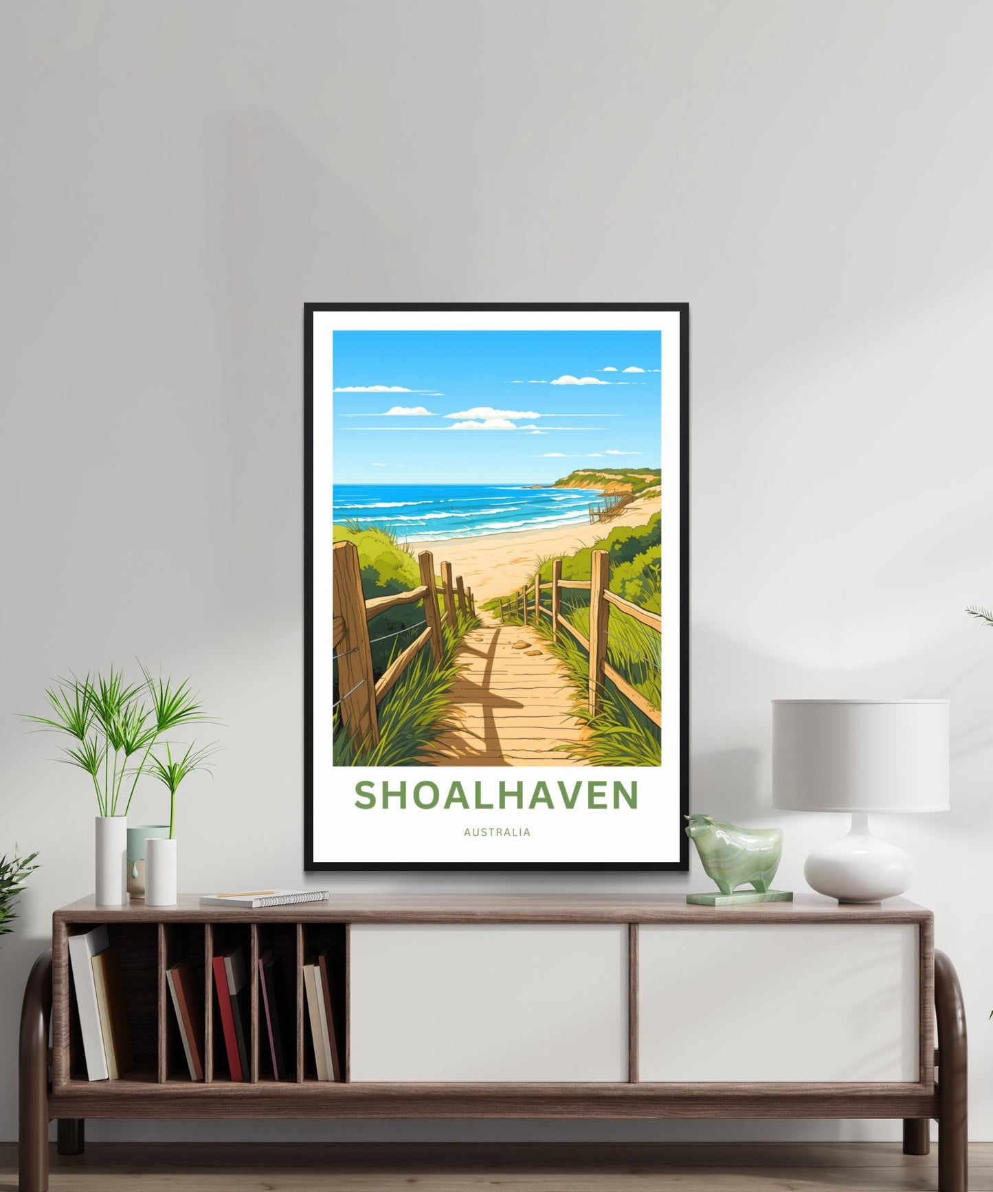 Shoalhaven Travel Print - Shoalhaven poster, Australia Wall Art, Framed present, Gift Australia Present, Custom Text - TravelTreasureCo