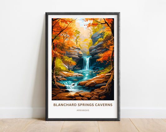 Blanchard Springs Caverns Travel Print - Blanchard Springs poster, State Park Wall Art, Wall Decor, Framed present, Gift Arkansas Present - TravelTreasureCo
