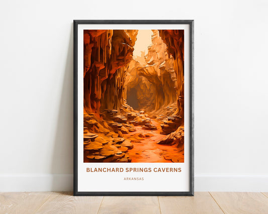 Blanchard Springs Caverns Travel Print - Blanchard Springs poster, State Park Wall Art, Wall Decor, Framed present, Gift Arkansas Present - TravelTreasureCo