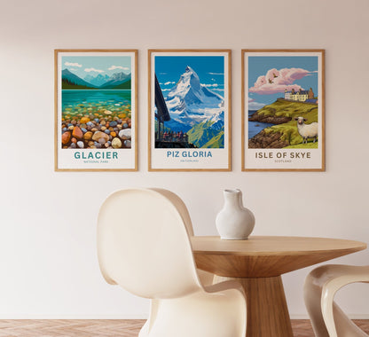 Piz Gloria Travel Print - Piz Gloria poster, Switzerland Wall Art, Wall Decor, Framed present, Gift Switzerland Present - TravelTreasureCo