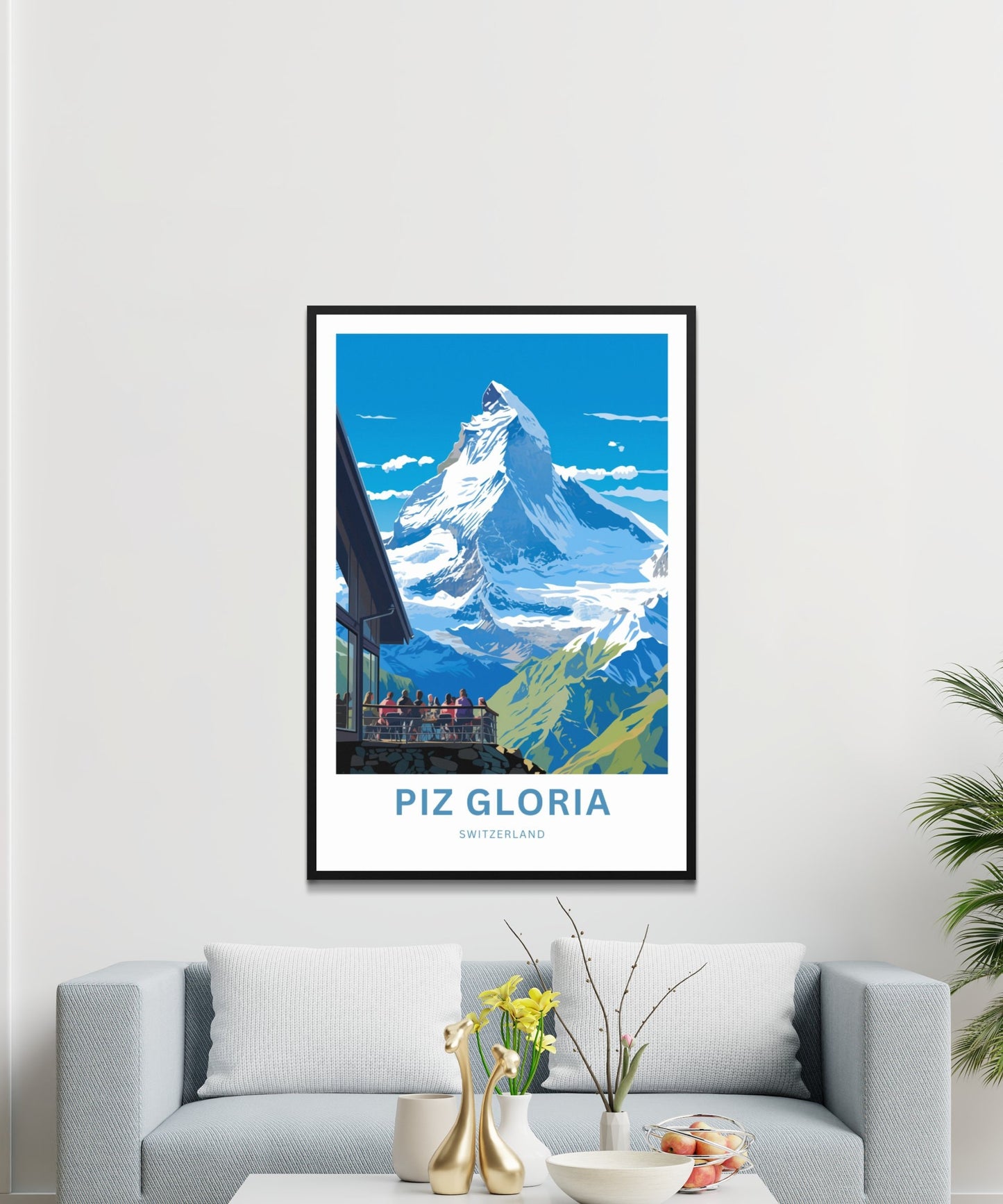 Piz Gloria Travel Print - Piz Gloria poster, Switzerland Wall Art, Wall Decor, Framed present, Gift Switzerland Present - TravelTreasureCo