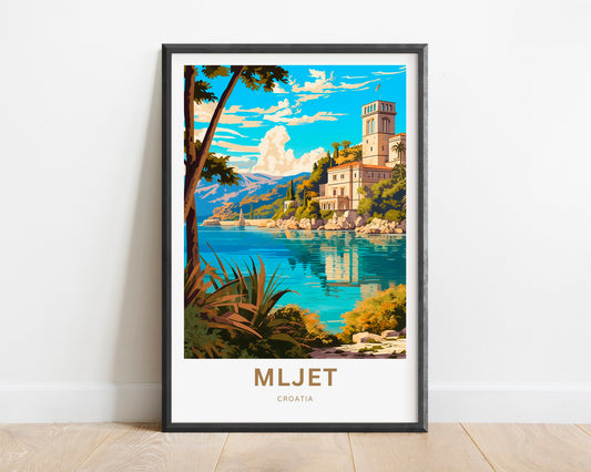 Mljet Travel Print - Mljet Travel Poster, Croatia Wall Art, Wall Decor, Framed present, Gift Croatia Present - TravelTreasureCo