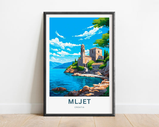 Mljet Travel Print - Mljet Travel Poster, Croatia Wall Art, Wall Decor, Framed present, Gift Croatia Present - TravelTreasureCo