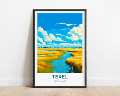 Texel Travel Print - Texel Travel poster, Netherlands Wall Art, Framed present, Gift Netherlands Present - TravelTreasureCo