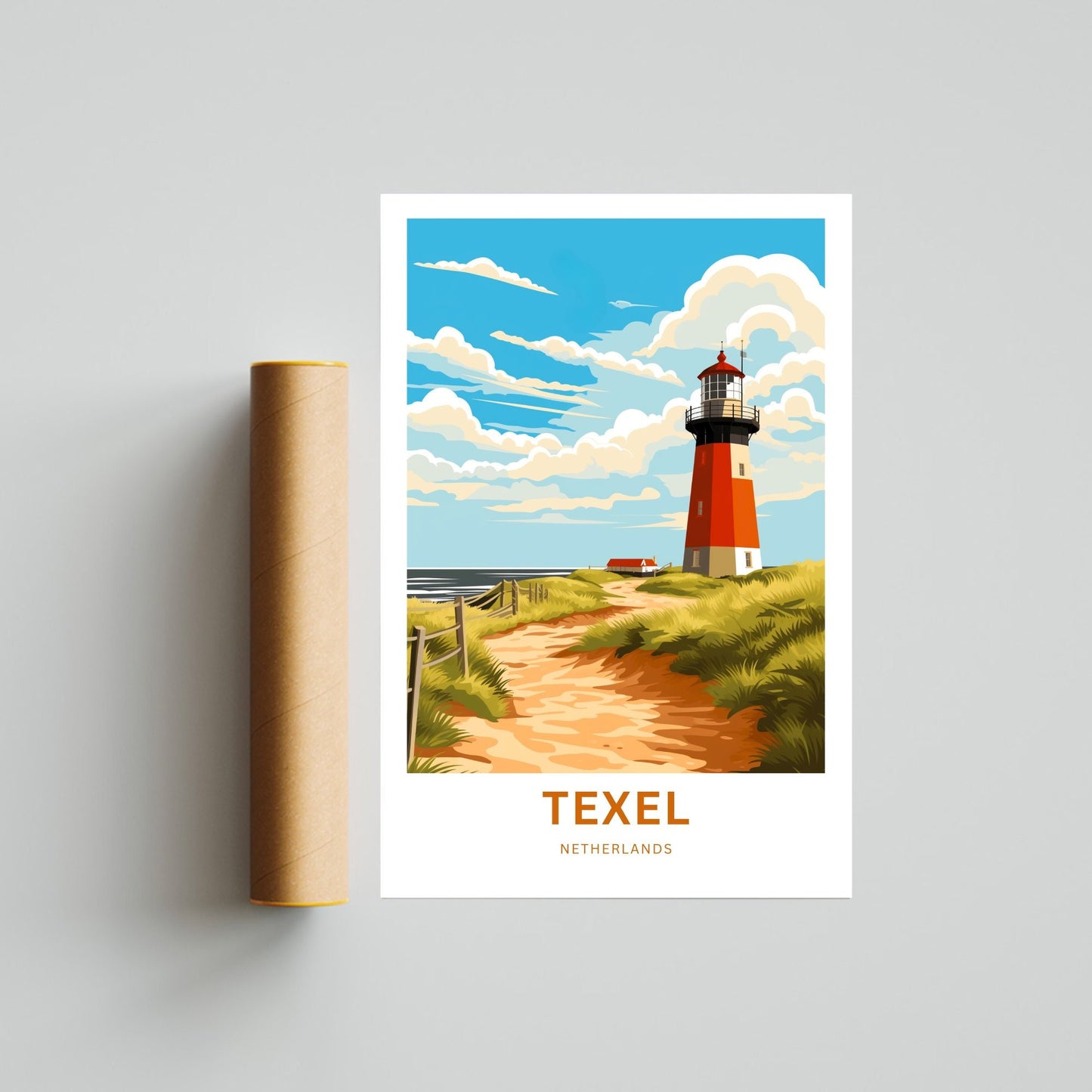 Texel Travel Print - Texel Travel poster, Netherlands Wall Art, Framed present, Gift Netherlands Present - TravelTreasureCo