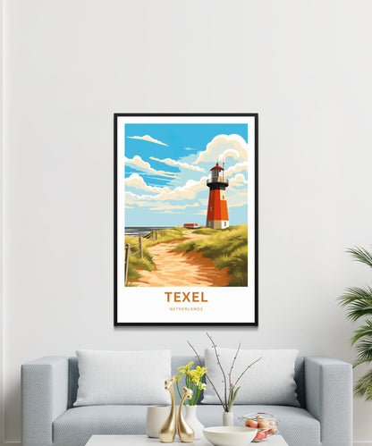 Texel Travel Print - Texel Travel poster, Netherlands Wall Art, Framed present, Gift Netherlands Present - TravelTreasureCo