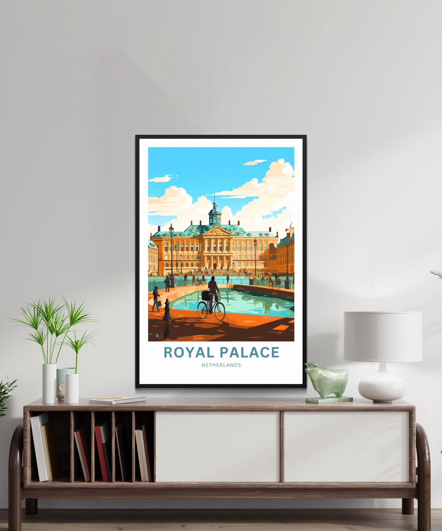 Royal Palace Travel Print - Royal Palace Travel poster, Amsterdam Wall Art, Wall Decor, Framed present, Gift Netherlands Present - TravelTreasureCo