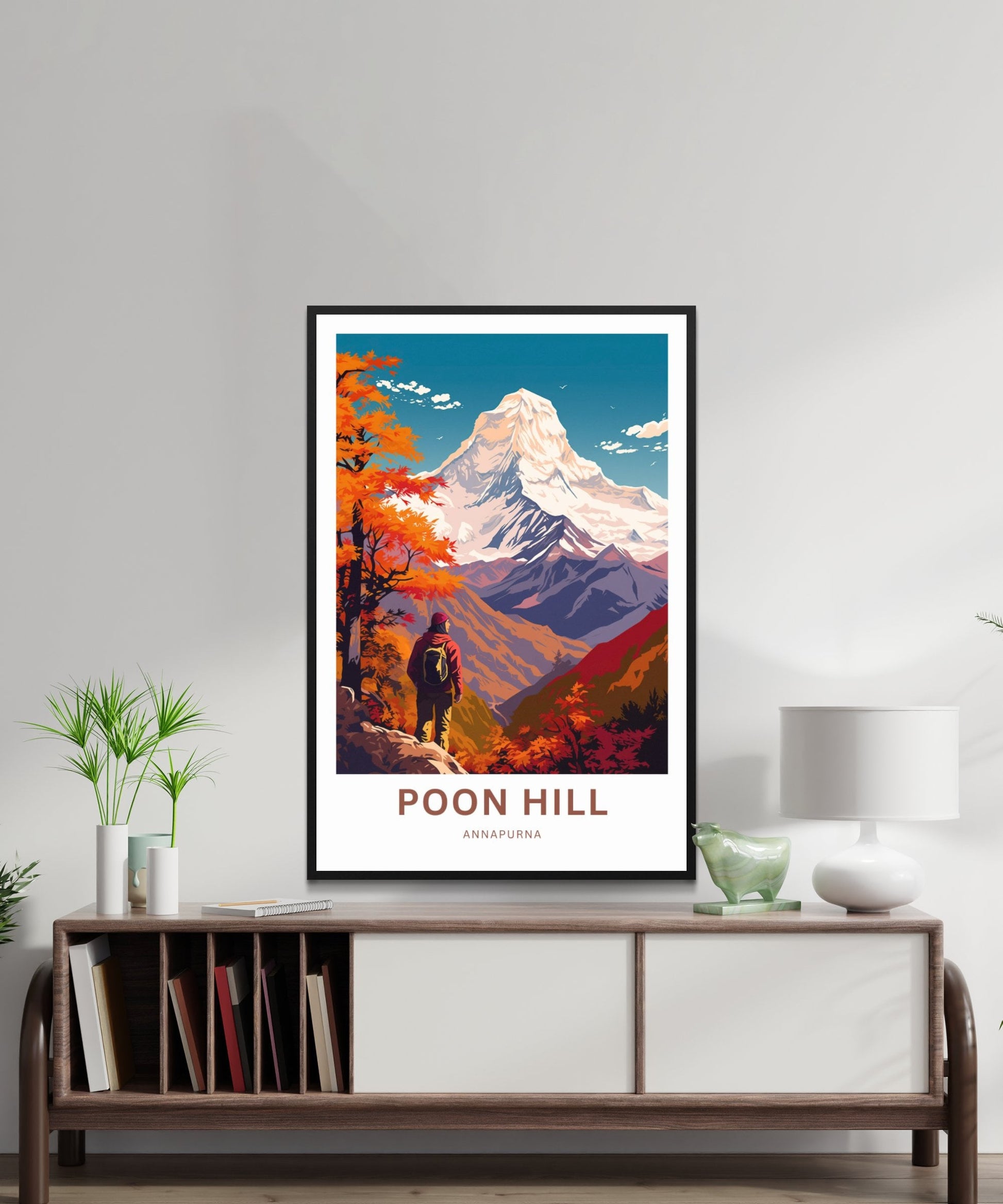 Poon Hill Travel Print - Poon Hill poster, Annapurna Wall Art, Wall Decor, Framed present, Gift Nepal Present - TravelTreasureCo