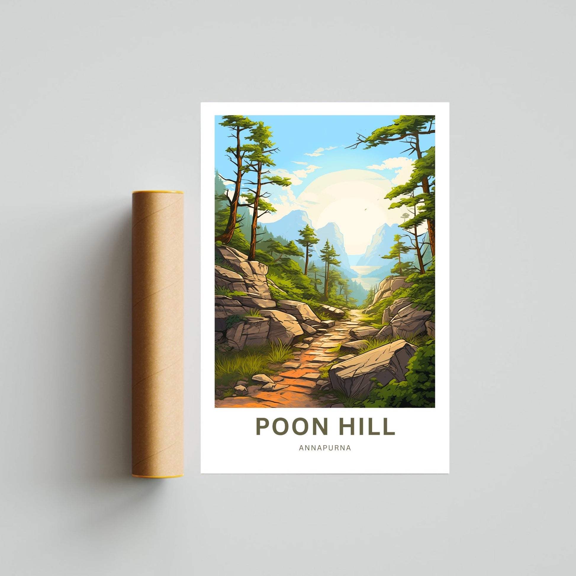 Poon Hill Travel Print - Poon Hill poster, Annapurna Wall Art, Wall Decor, Framed present, Gift Nepal Present - TravelTreasureCo