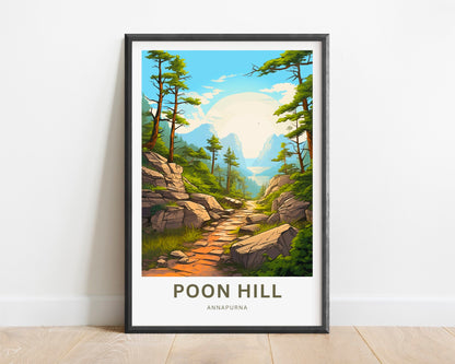 Poon Hill Travel Print - Poon Hill poster, Annapurna Wall Art, Wall Decor, Framed present, Gift Nepal Present - TravelTreasureCo