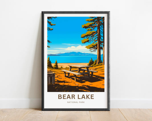 Bear Lake Travel Print - Bear Lake poster, Colorado Wall Art, Framed present, Gift Colorado Present - TravelTreasureCo