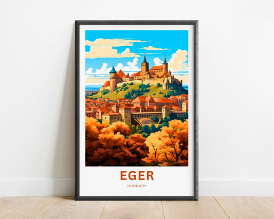Eger Travel Print - Eger poster, Hungary Wall Art, Framed present, Gift Hungary Present - TravelTreasureCo