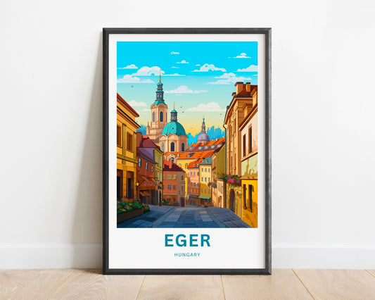 Eger Travel Print - Eger poster, Hungary Wall Art, Framed present, Gift Hungary Present, Custom Your Text - TravelTreasureCo