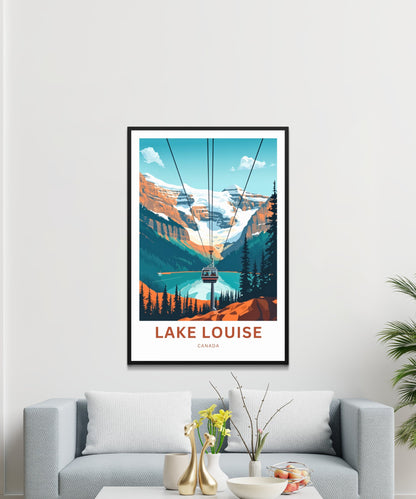 Lake Louise Travel Print - Lake Louise poster, Canada Wall Art, Framed present, Gift Canada Present, Banff National Park, Custom Your Text - TravelTreasureCo