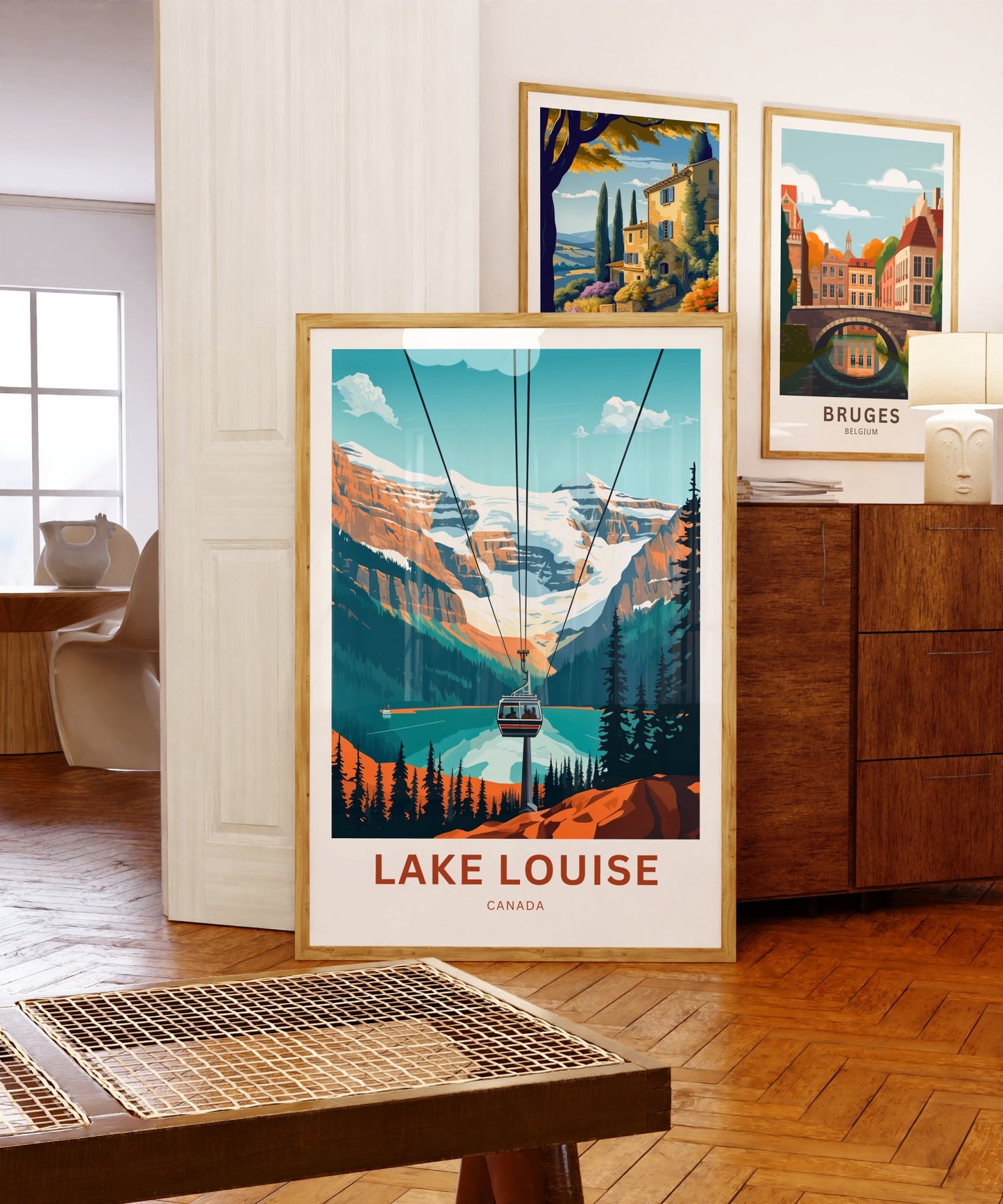 Lake Louise Travel Print - Lake Louise poster, Canada Wall Art, Framed present, Gift Canada Present, Banff National Park, Custom Your Text - TravelTreasureCo