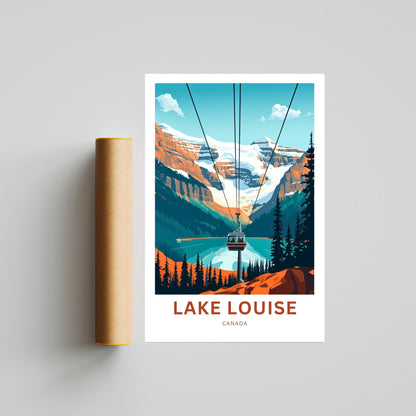 Lake Louise Travel Print - Lake Louise poster, Canada Wall Art, Framed present, Gift Canada Present, Banff National Park, Custom Your Text - TravelTreasureCo