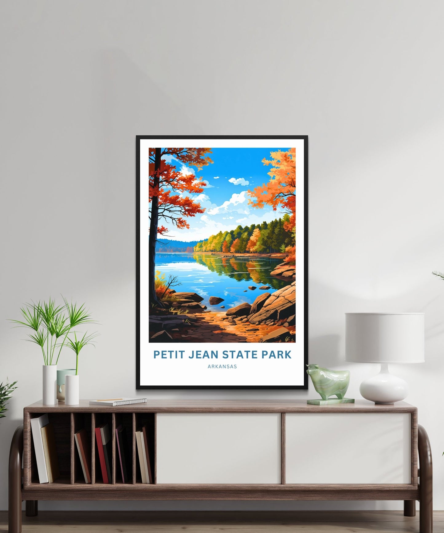 Petit Jean State Park Travel Print - Petit Jean State Park poster, Arkansas Wall Art, Framed present,Arkansas Gift Art, Customized Your Text - TravelTreasureCo