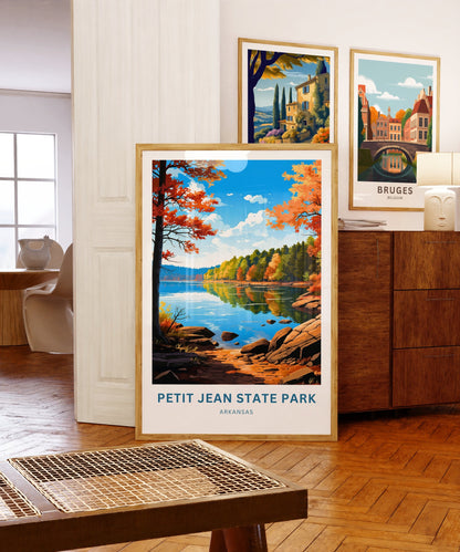 Petit Jean State Park Travel Print - Petit Jean State Park poster, Arkansas Wall Art, Framed present,Arkansas Gift Art, Customized Your Text - TravelTreasureCo